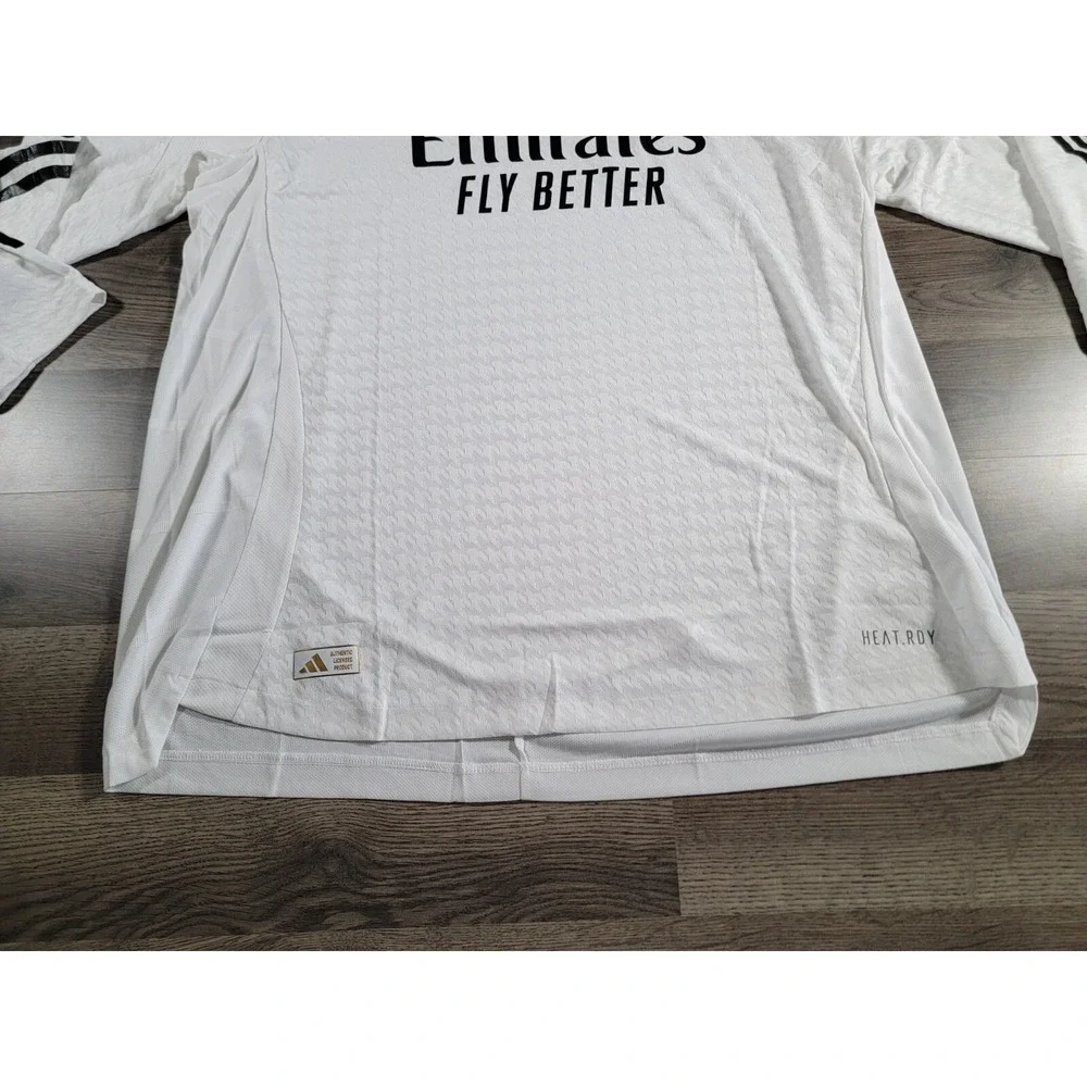 Adidas Authentic Real Madrid Home Soccer Jersey 24/25 2XL White Long Sleeve NWT